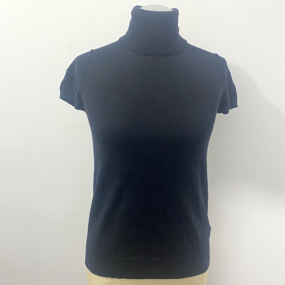 Gap Black Short Sleeve Turtleneck Sweater Women's Size Medium